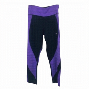 4/$45 CHAMPION Black Purple Cropped 3/4 Leggings XS